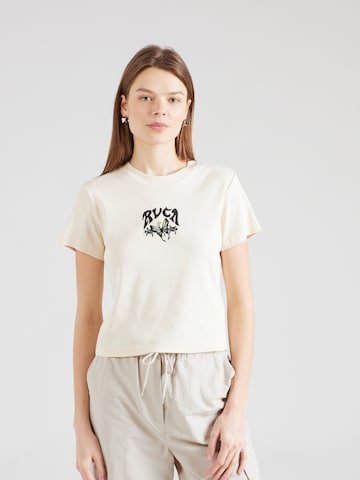 RVCA T-shirt i beige: framsida