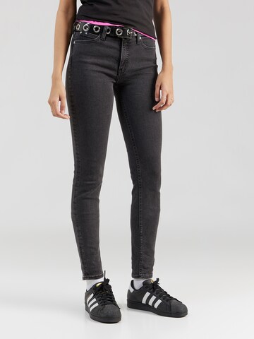 Calvin Klein Jeans - Skinny Vaquero 'MID RISE SKINNY' en negro: frente