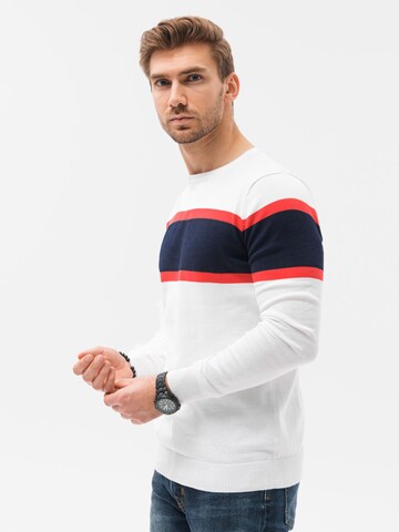 Ombre Pullover 'E190' in Weiß