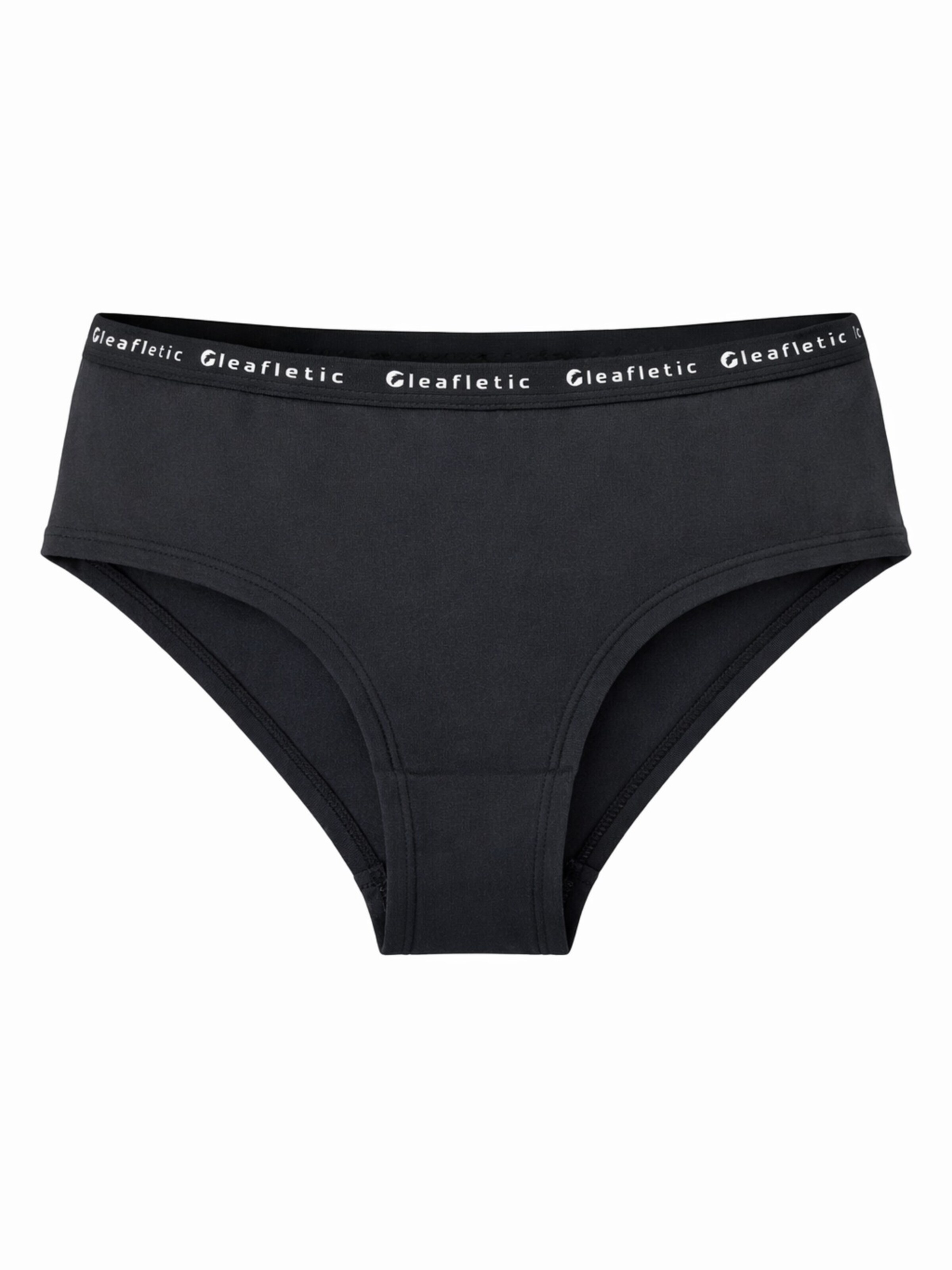 LEAFLETIC Panty 'Leafletic Mid Rise Brief' in Black: front