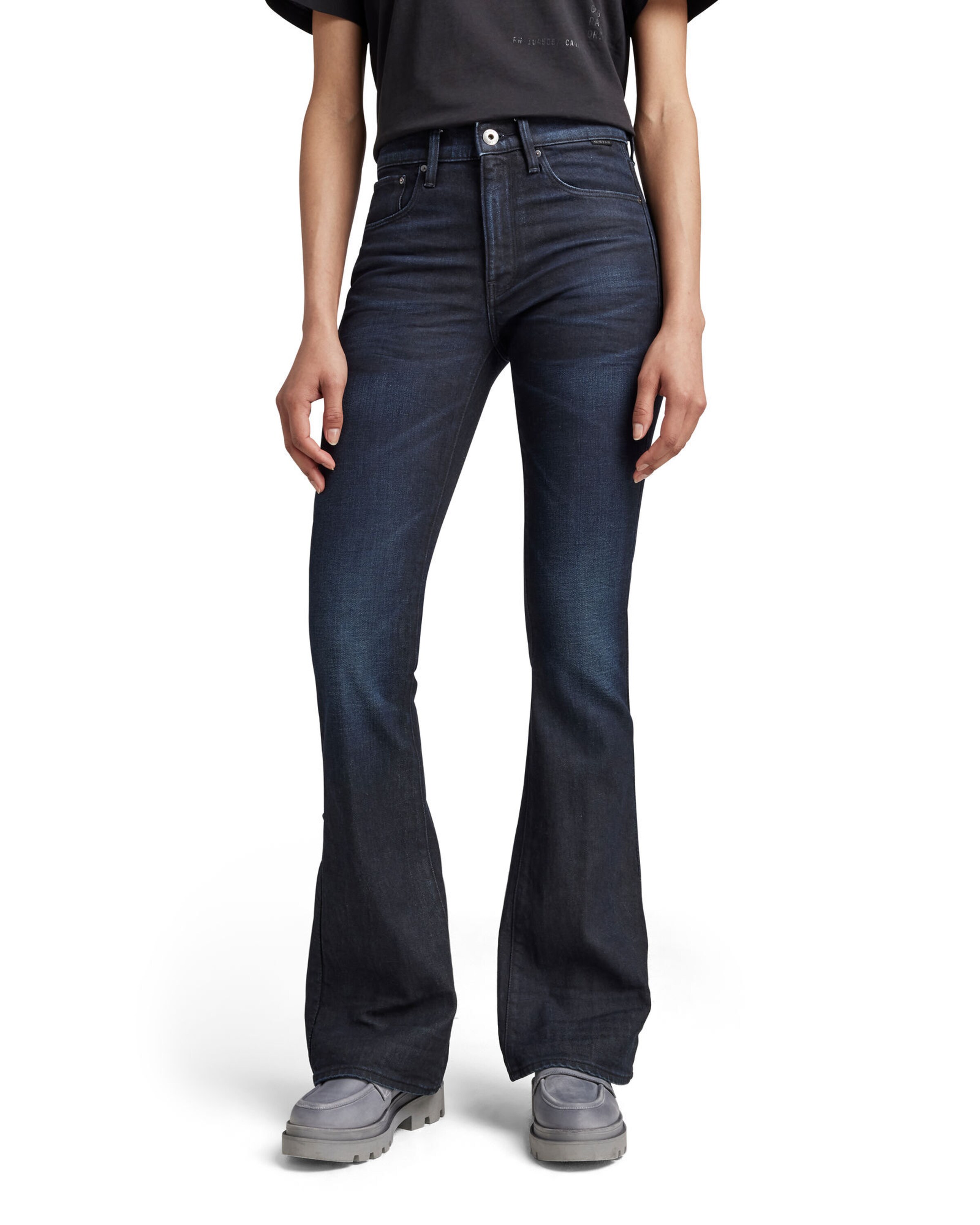 G-STAR Flared Jeans in Blauw: voorkant