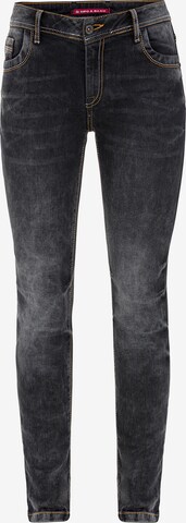 CIPO & BAXX Slim fit Jeans in Grey: front