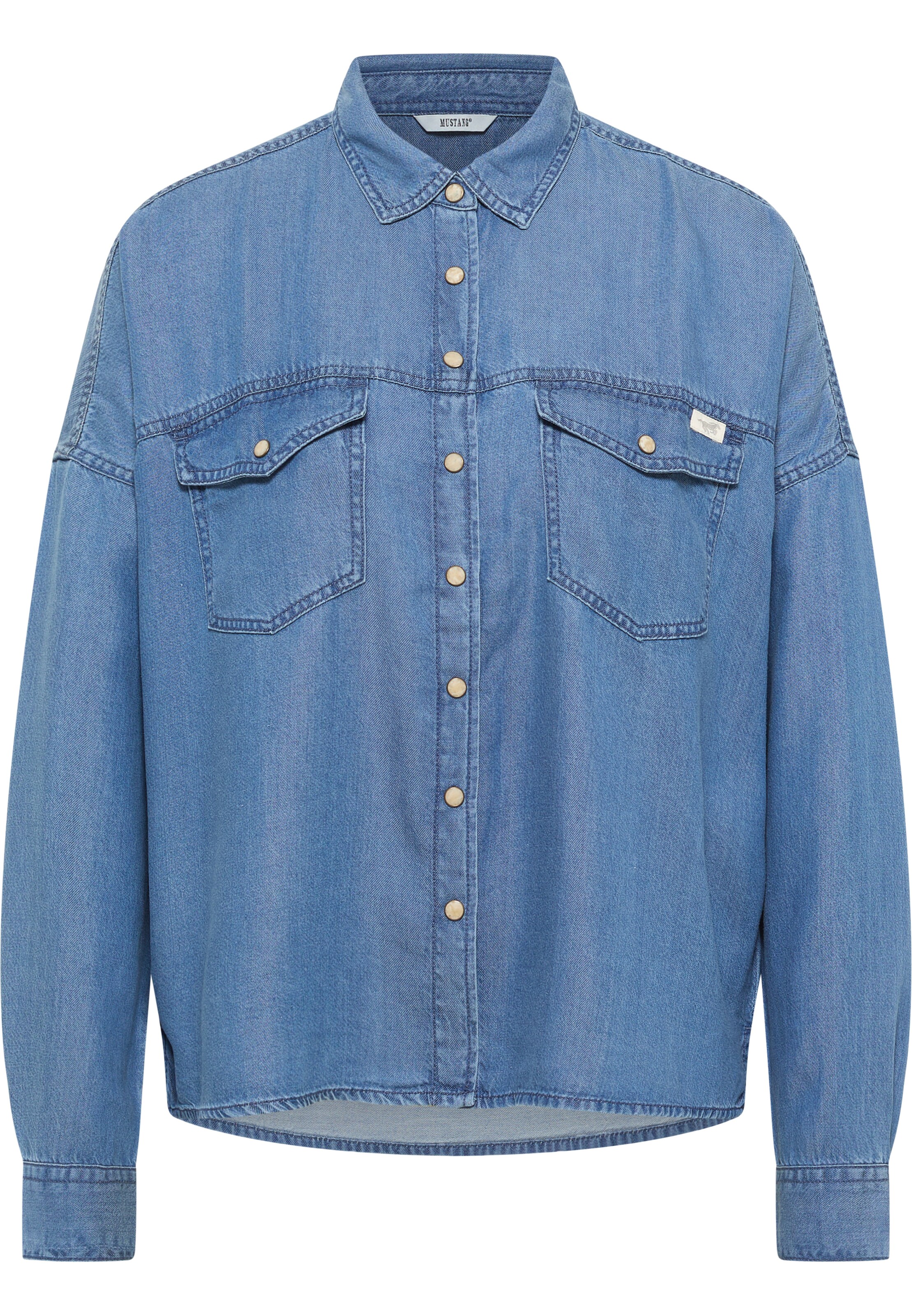 MUSTANG Bluse in Blau: Vorderseite