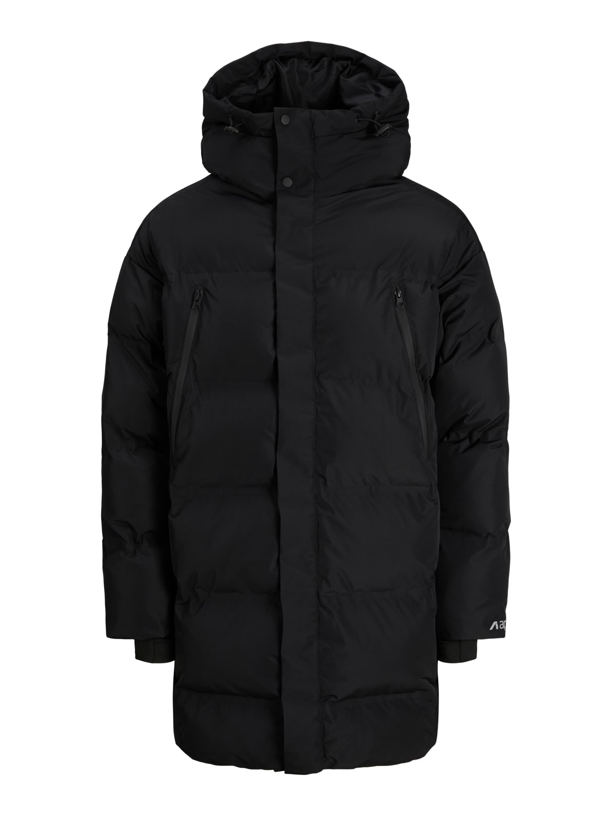 Giacca invernale di aprel in nero: frontale