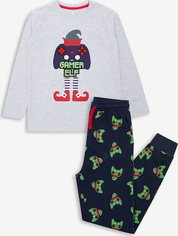 Threadboys - Pijama 'Gamester' en gris: frente