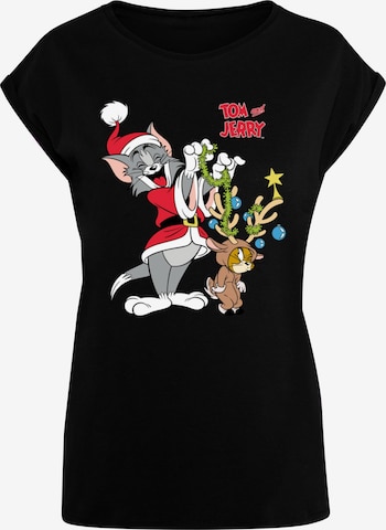 T-shirt 'Tom And Jerry - Reindeer' ABSOLUTE CULT en noir : devant