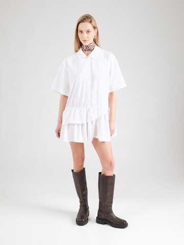 Monki Shirt dress in White: front