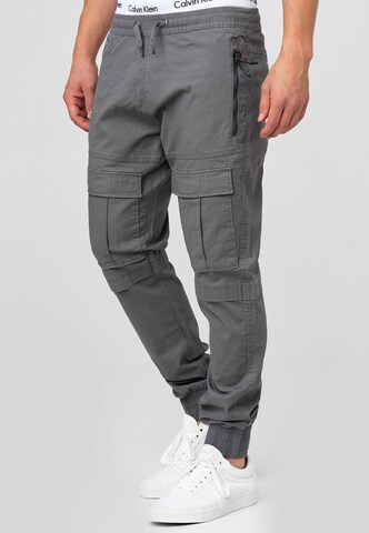 INDICODE JEANS Regular Cargobroek 'Dennis' in Grijs