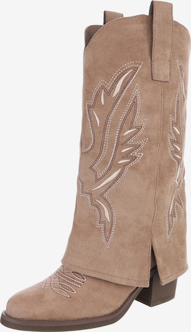 Ital-Design Cowboy Boots ' Western- & Bikerstiefel ' in Brown: front