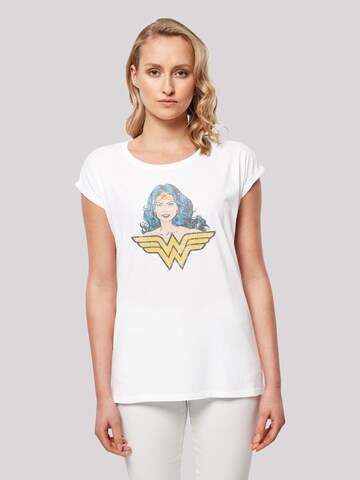 F4NT4STIC Shirt 'DC Comics Superhelden Wonder Woman Gaze' in Wit: voorkant