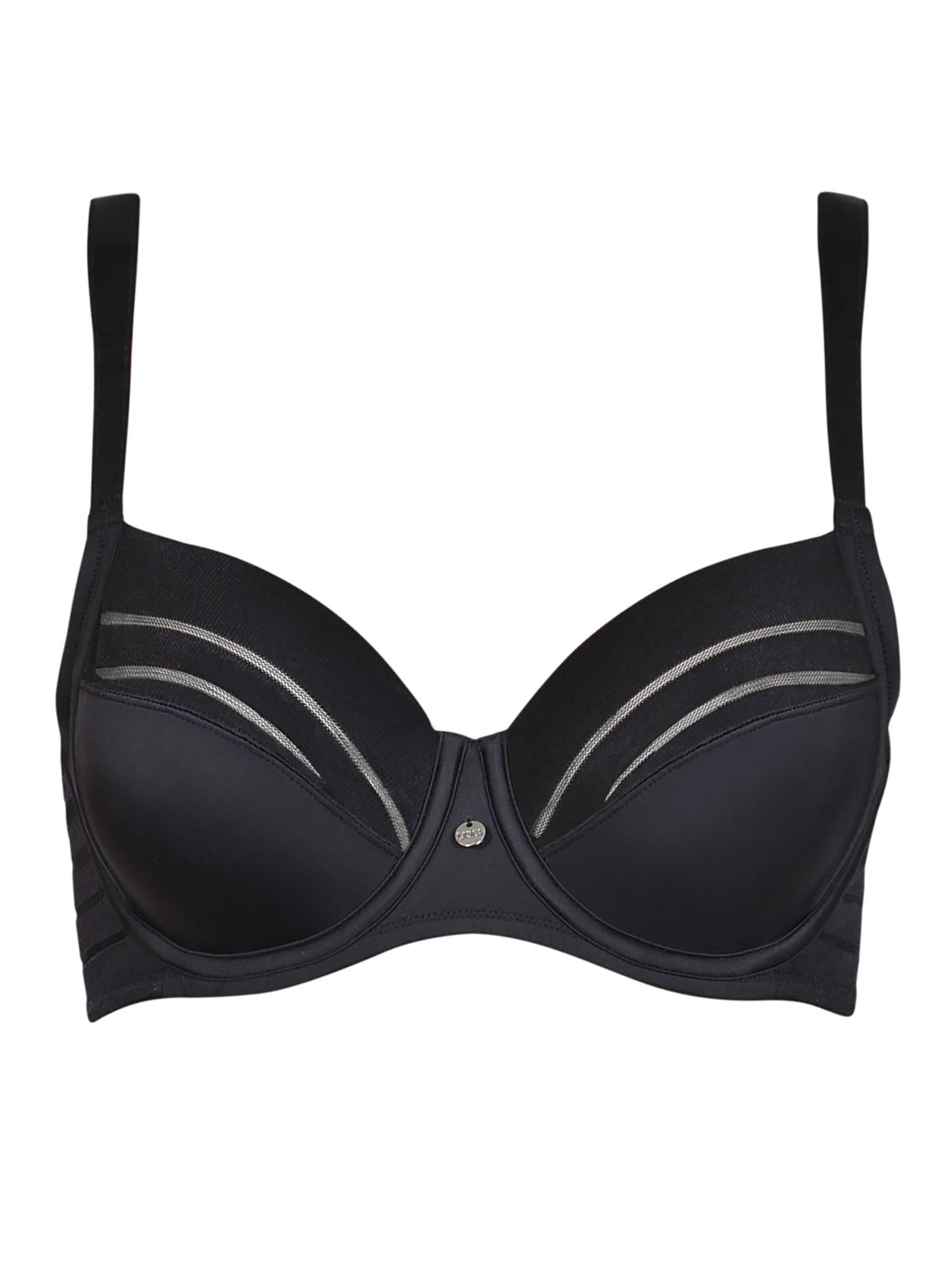 Lisca T-shirt Bra 'Alegra' in Black: front