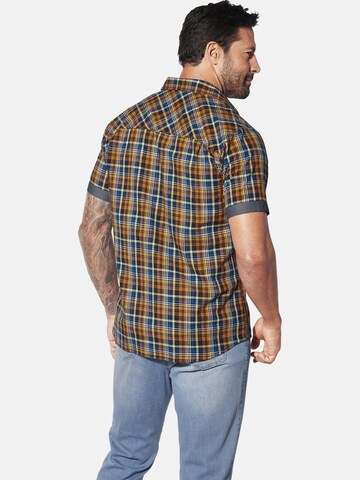 Jan Vanderstorm Comfort fit Button Up Shirt 'Urthor' in Blue