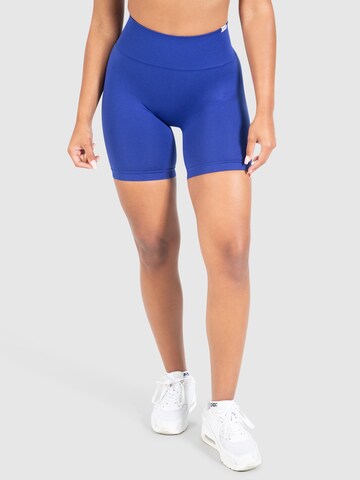 Smilodox Slimfit Sportbroek 'Amaze Scrunch' in Blauw: voorkant