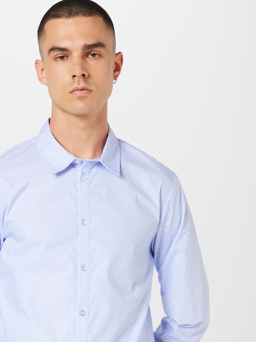 ABOUT YOU Regular fit Button Up Shirt 'Fritz' in Blue