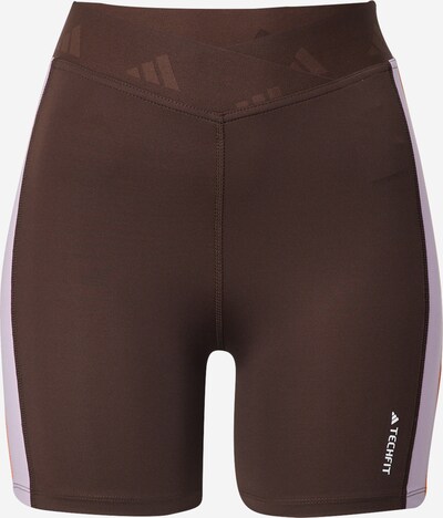 Pantaloni sport ADIDAS PERFORMANCE pe maro închis / galben / mov deschis, Vizualizare produs