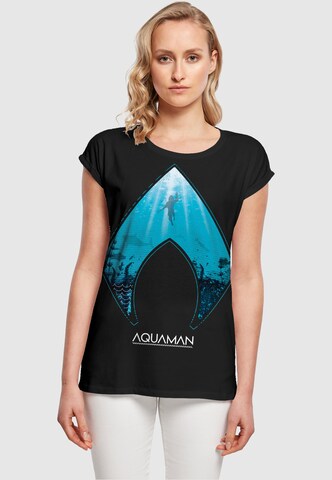 ABSOLUTE CULT T-Shirt 'Aquaman - Ocean' in Schwarz: predná strana