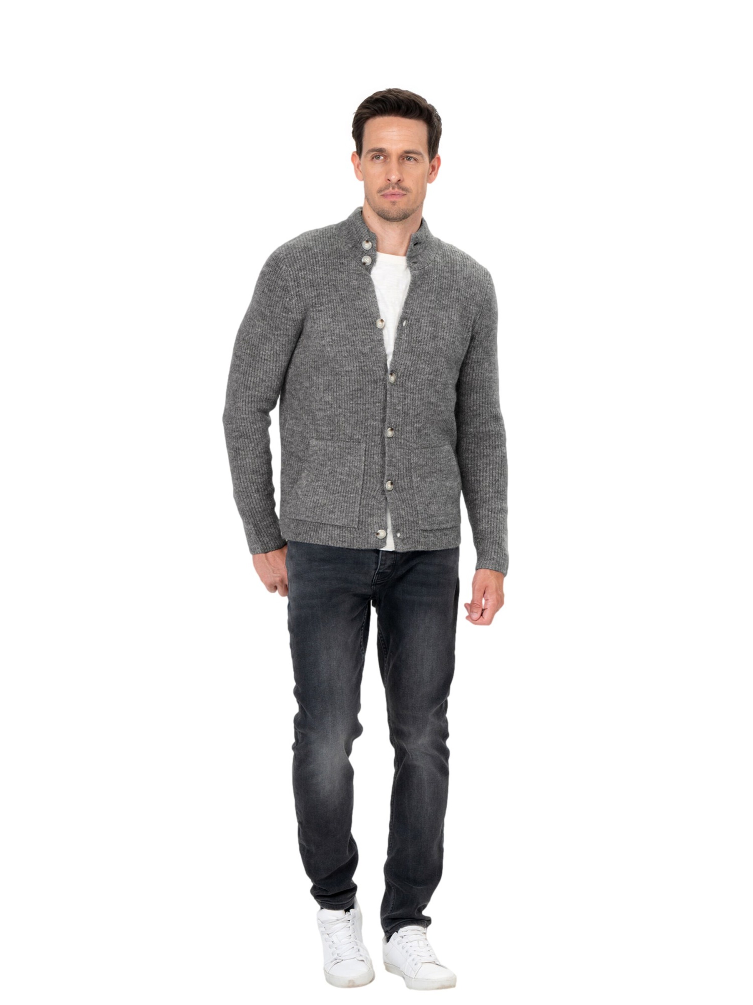 Key Largo Gebreid vest 'KLLUZERN' in Grijs