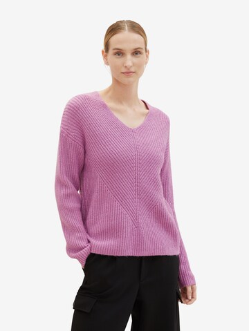 TOM TAILOR Sweater in Purple: front