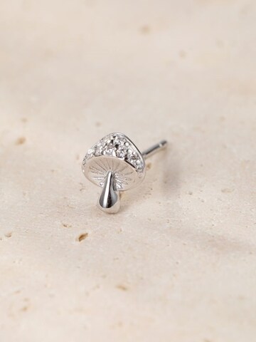 Hey Happiness - Pendientes 'Lucky Mushroom' en plata