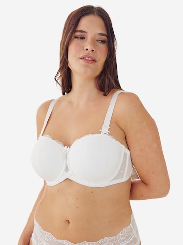 Bandeau Soutien-gorge 'Diamond' SugarShape en blanc : devant