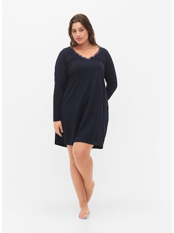 Chemise de nuit 'Dana' Zizzi en bleu