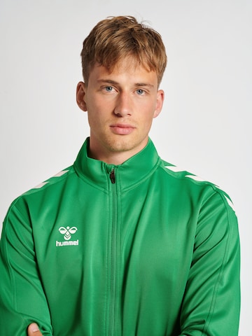 Hummel - Sudadera con cremallera deportiva en verde