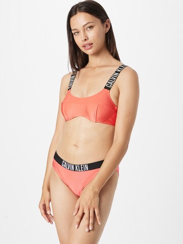 Bustier Hauts de bikini Calvin Klein Swimwear en orange