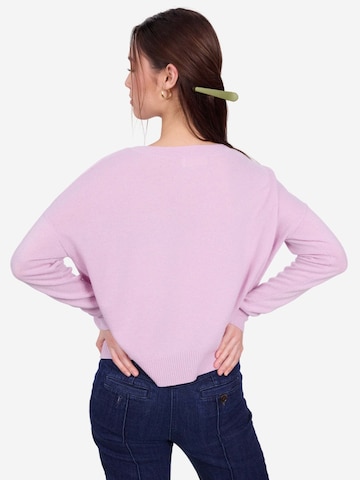 BELLEMERE NEW YORK Pullover 'Kaschmirpullover mit U-Boot-Ausschnitt'‌‌‌ in Pink