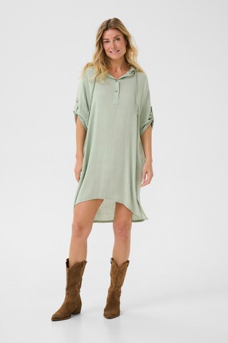 Cream Jurk 'Lark' in Groen