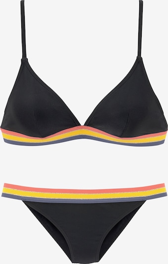 VIVANCE Bikini in dunkelblau / gelb / pink / schwarz / silber, Produktansicht