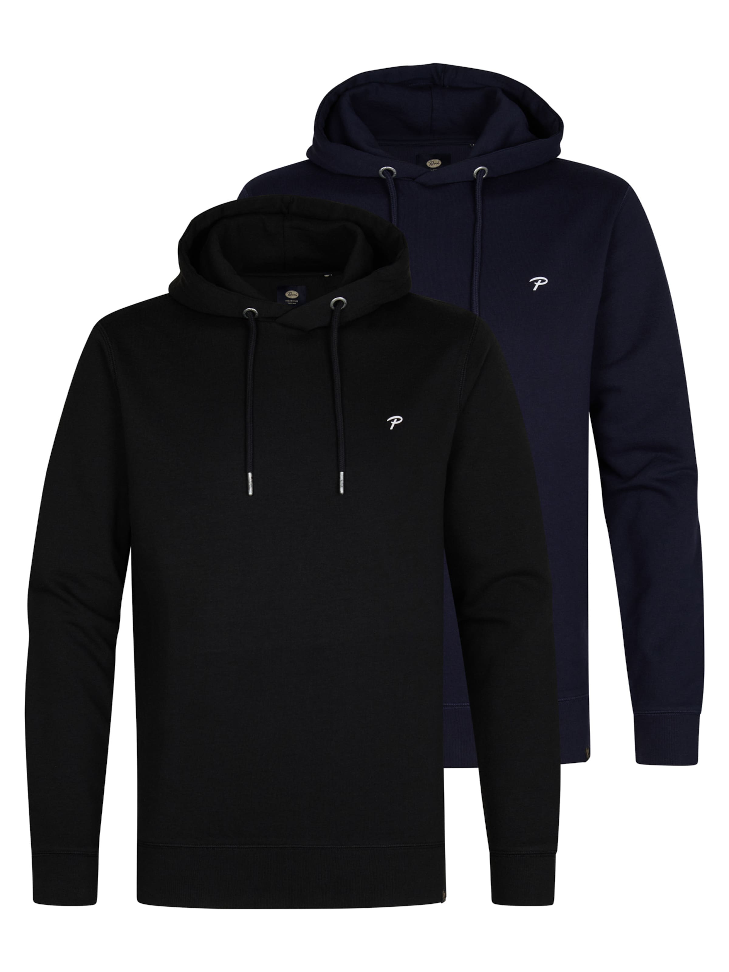 Petrol Industries Μπλούζα φούτερ σε μαύρο: μπροστά