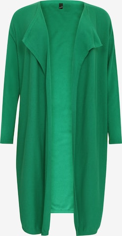 Yoek Knit Cardigan in Green: front