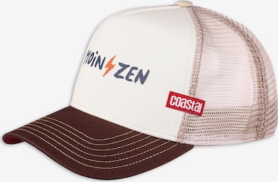 Coastal Cap in beige / ecru / dunkelbraun / hellrot, Produktansicht