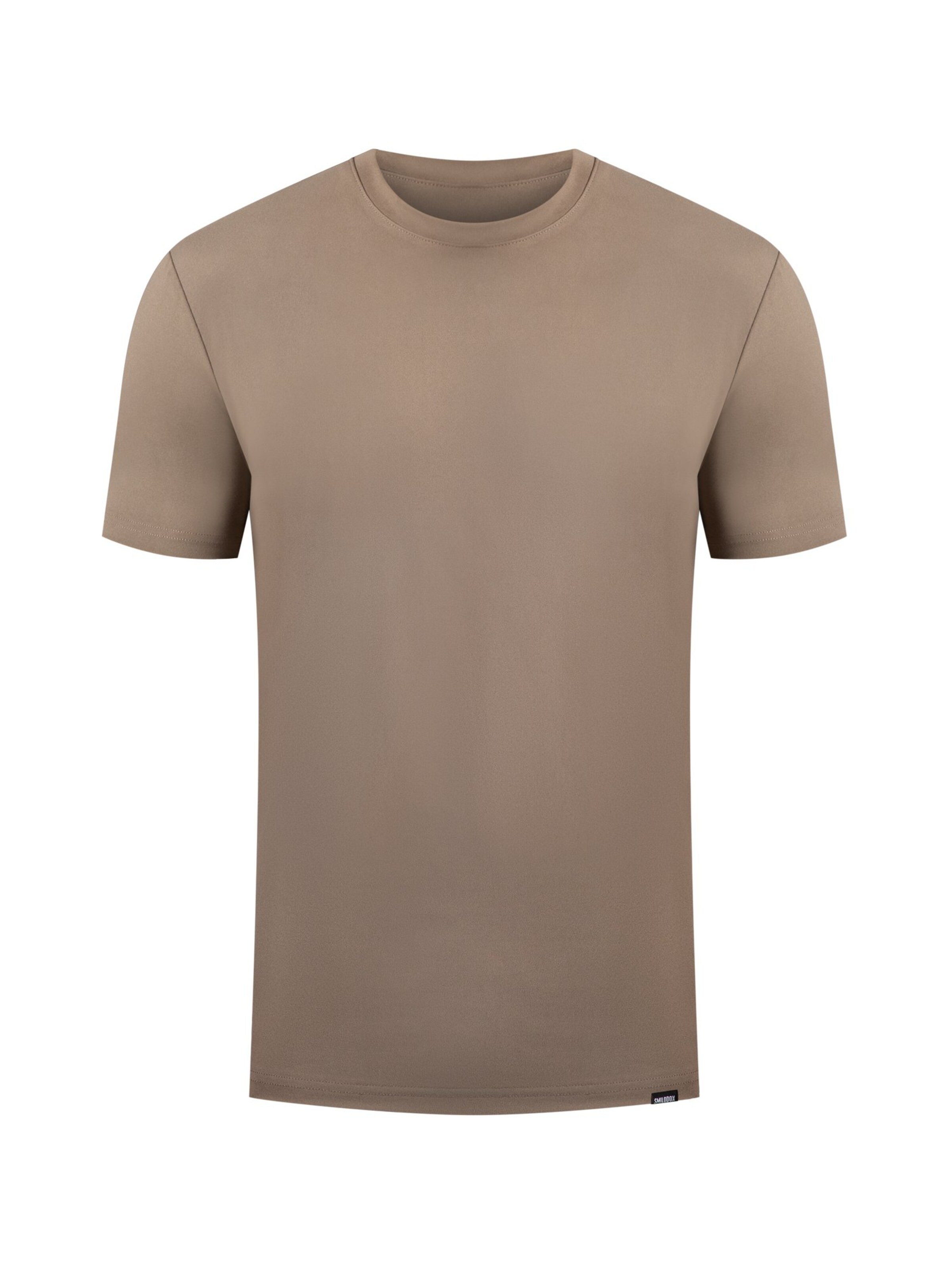 Smilodox T-Shirt Micah Casual Fit in Beige: Vorderseite