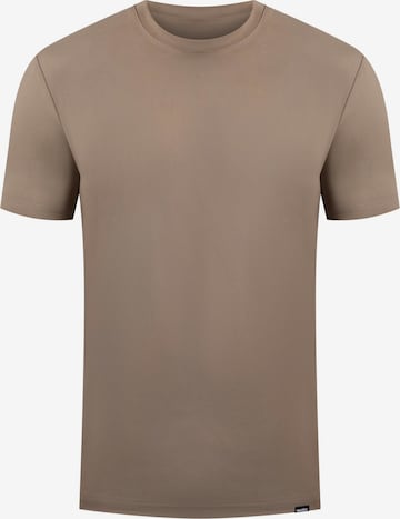 Smilodox T-Shirt Micah Casual Fit in Beige: Vorderseite