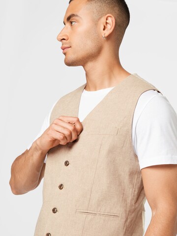 JACK & JONES - Chaleco para traje en beige