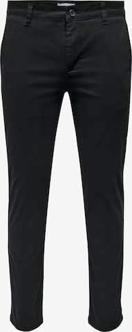 Only & Sons Regular Chino Pants 'MARK' in Black: front