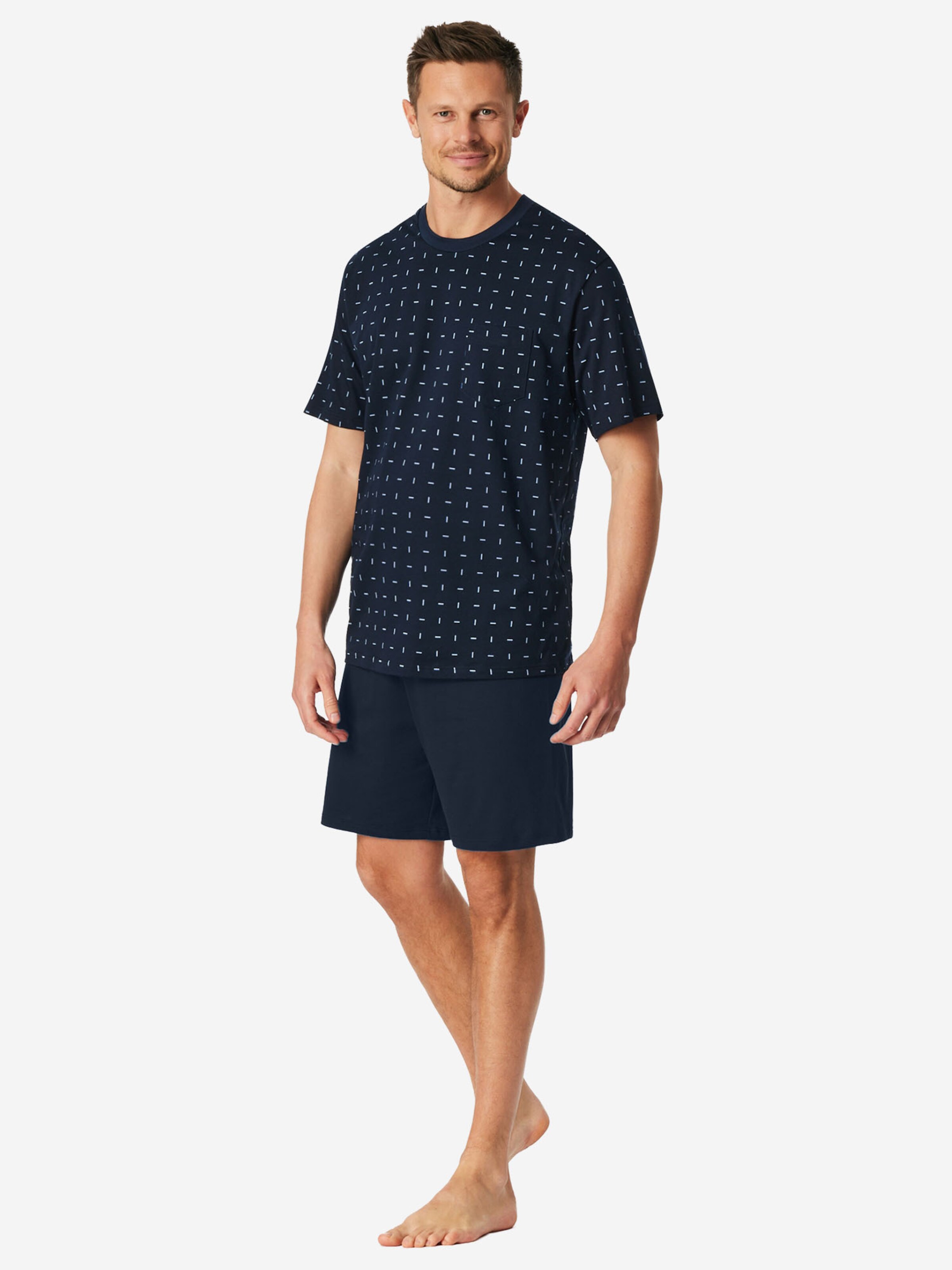 Pyjama court ' Comfort Essentials ' SCHIESSER en bleu : devant