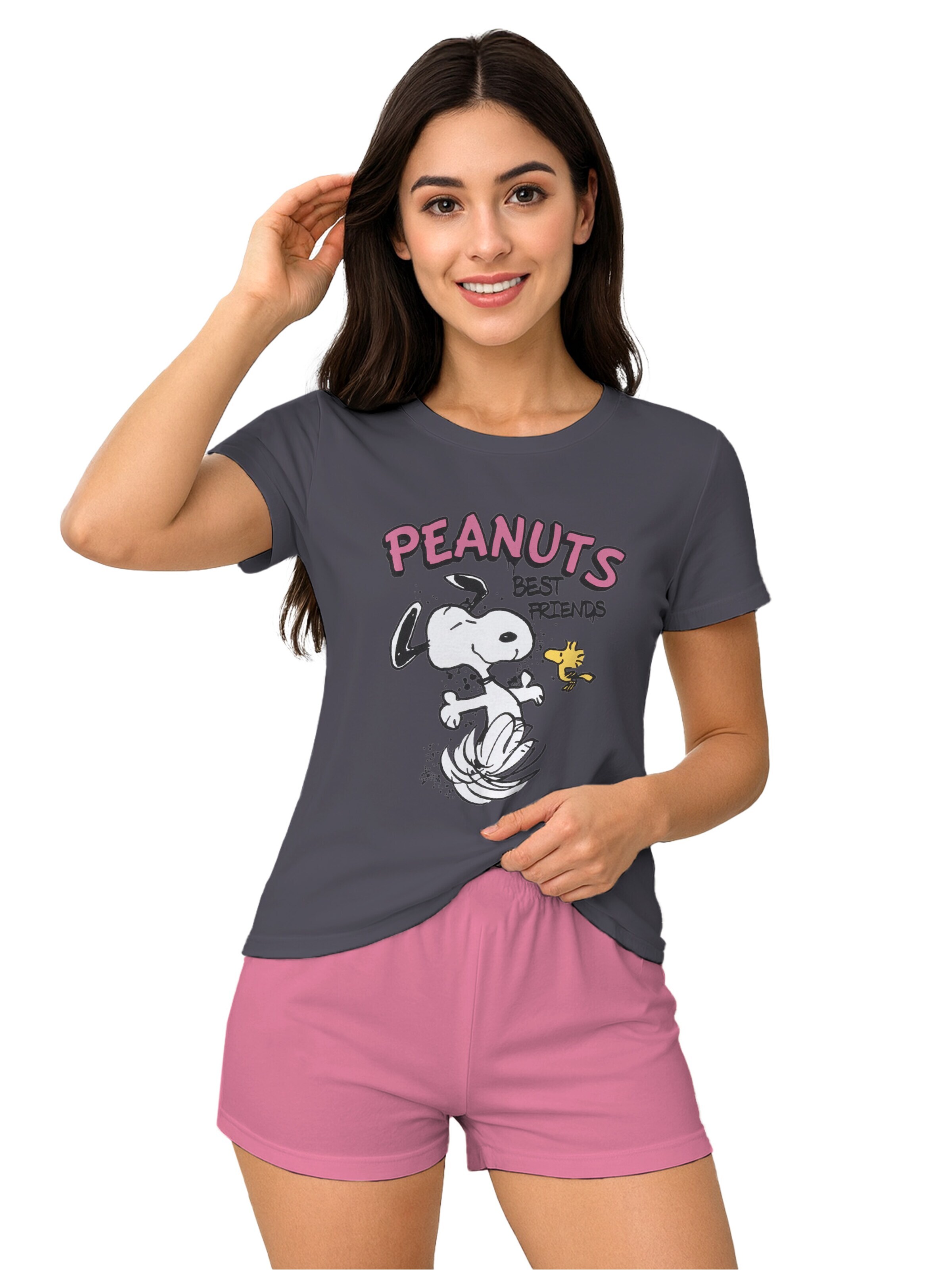 Snoopy & Die Peanuts Pyjama 'Best friends'‌‌‌‌‌‌‌ in Mischfarben