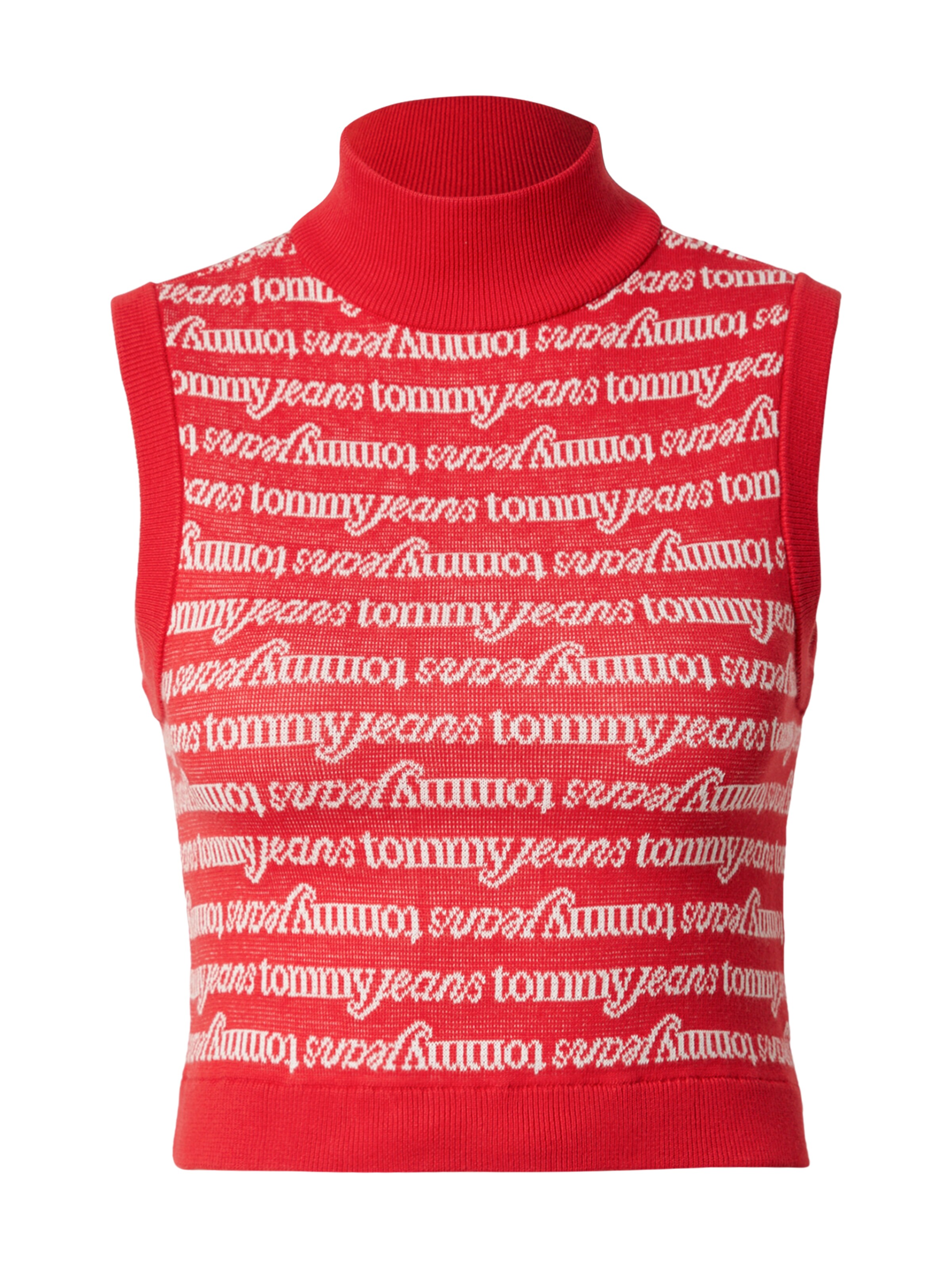 Tommy Jeans Knitted top in Red: front