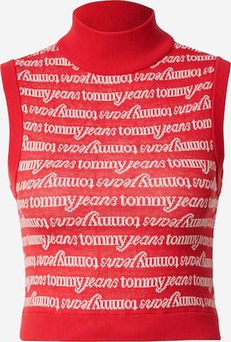 Tops en tricot Tommy Jeans en rouge : devant