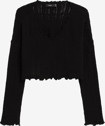 Bershka Sweater in Black: front