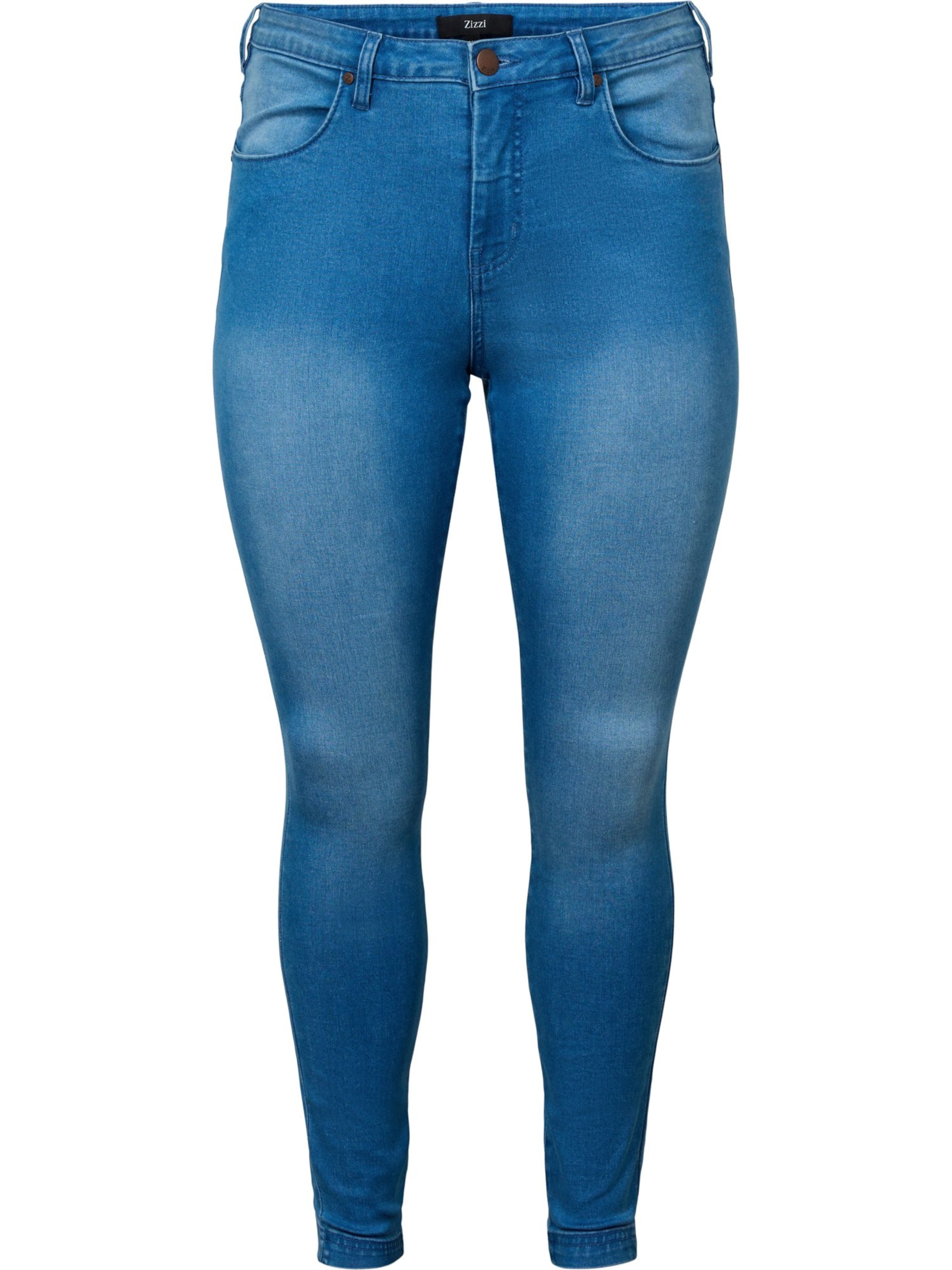Zizzi Скинни Джинсы 'Amy' в Синий: спереди