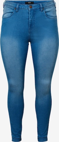 Zizzi - Skinny Vaquero 'Amy' en azul: frente