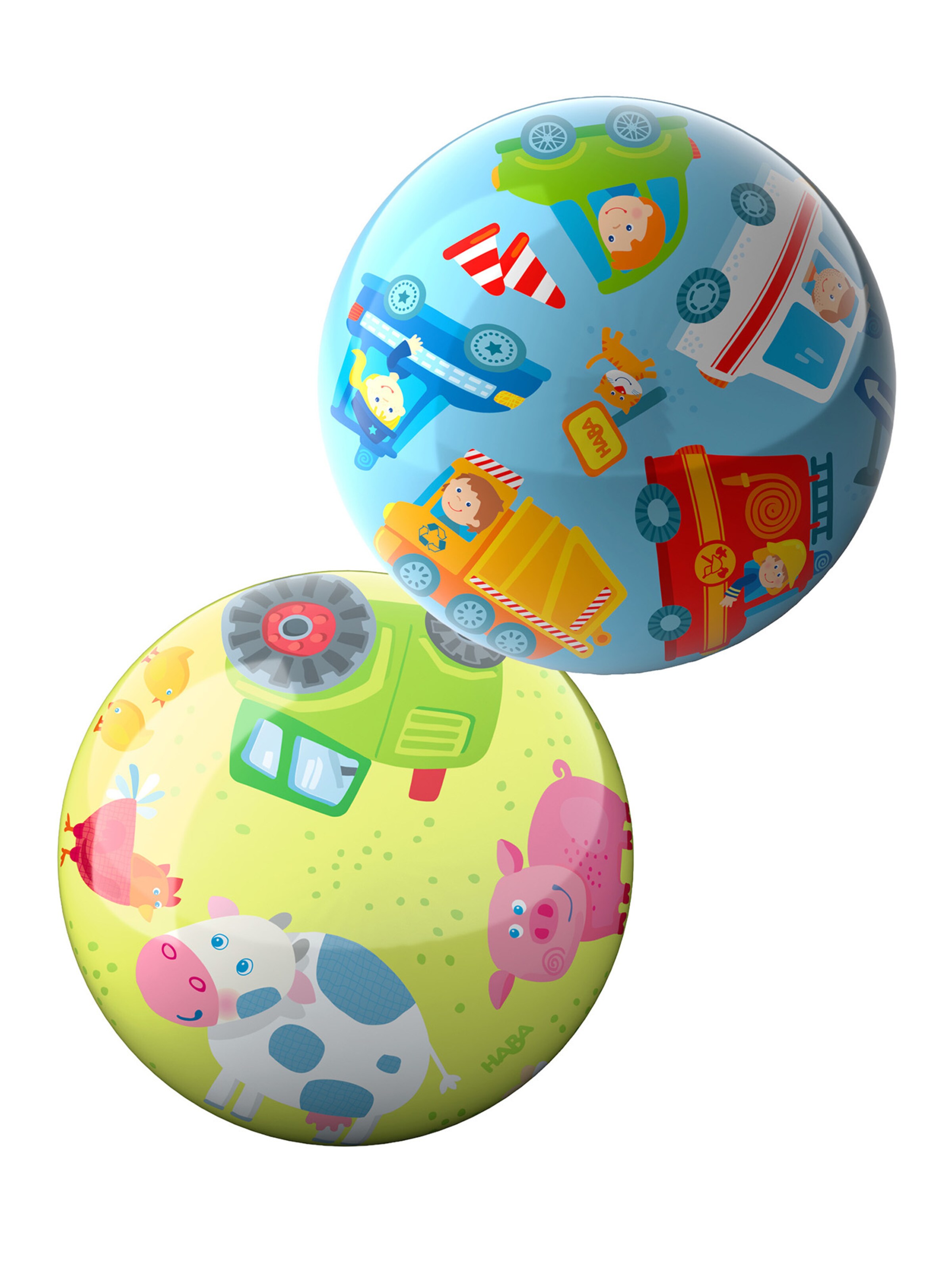 Balles 'Bauernhof & Fahrzeuge' HABA en mélange de couleurs : devant