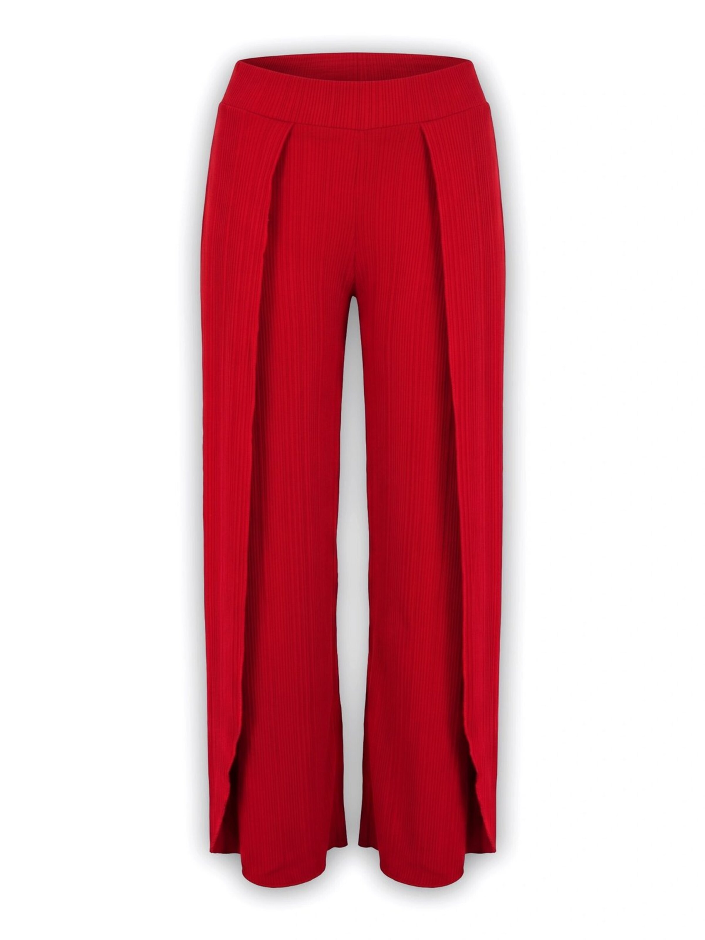 Alexa Dash Wide leg Broek in Rood: voorkant