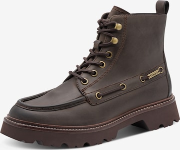 Bottines à lacets Tamaris en marron : devant