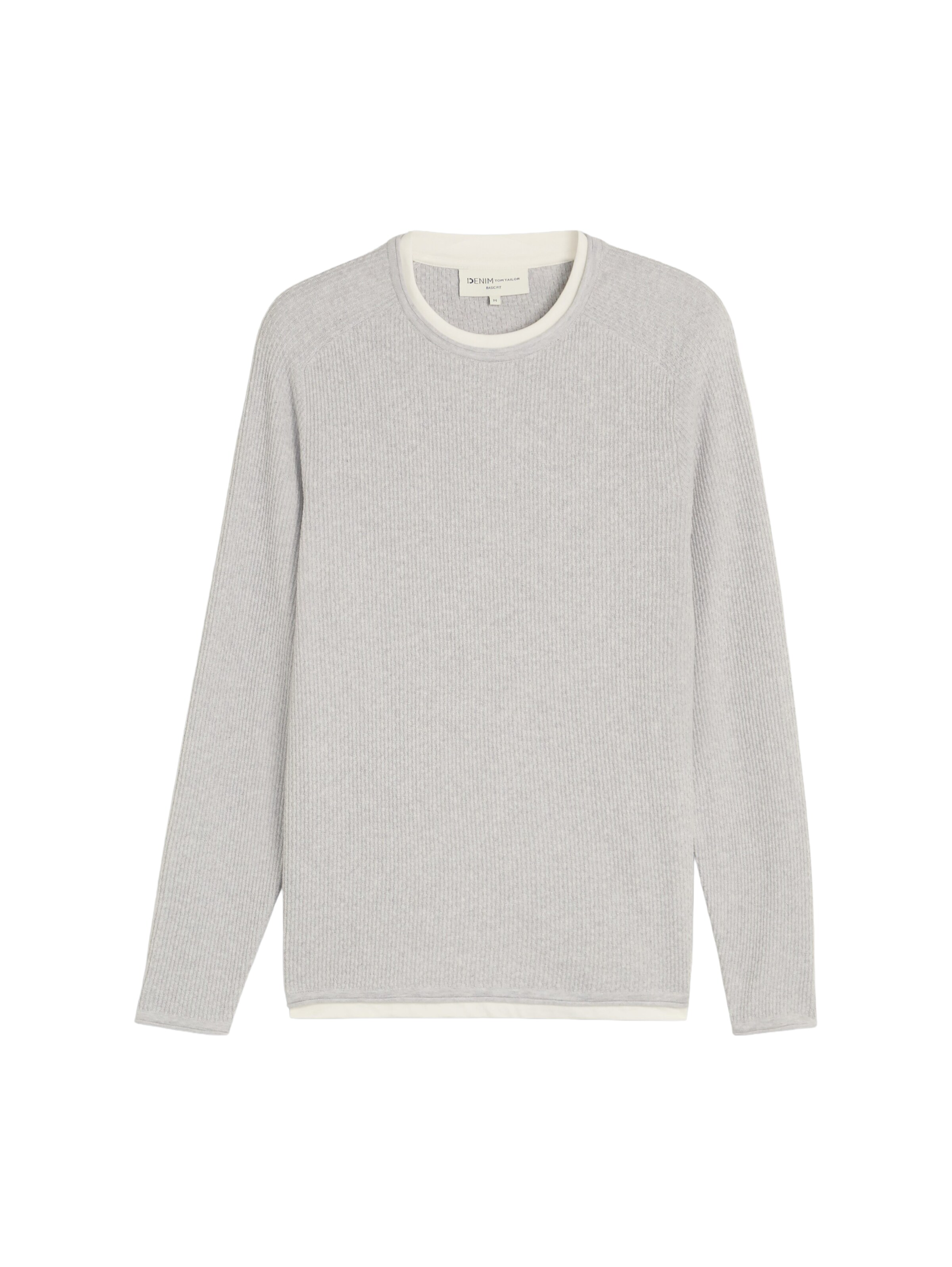 Pull-over TOM TAILOR DENIM en gris : devant