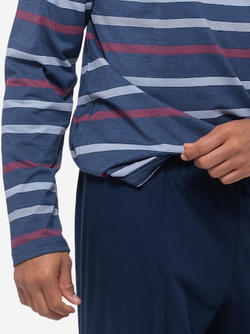 Ammann Pyjama lang 'Night & Home Cotton'‌‌‌‌‌‌‌‌‌‌ in Blau