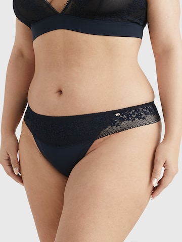 Tommy Hilfiger Curve Thong in Blue: front